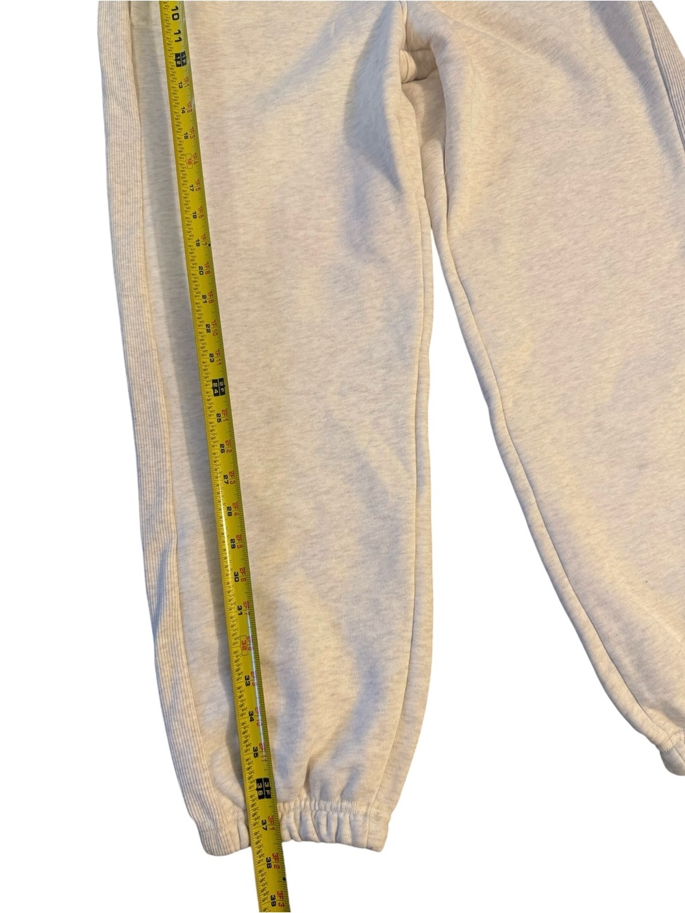 Cream Elastic-Waist Jogger Pants & Cropped Zip Collar Crew Neck Sweater Pull-On - Picture 5 of 10